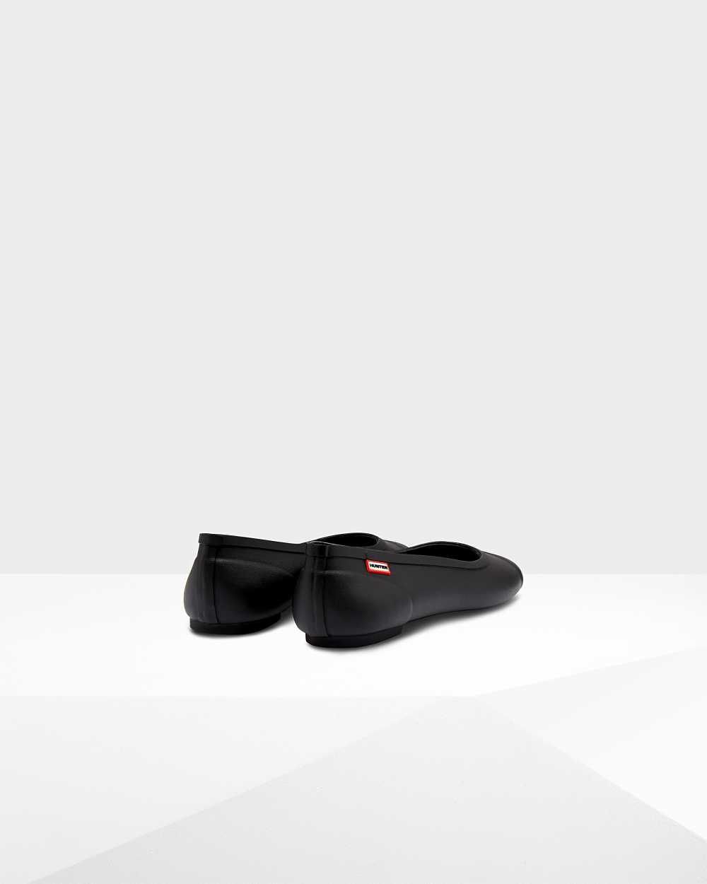 Hunter Original Tour Women's Ballet Flats NZ-93945G Black